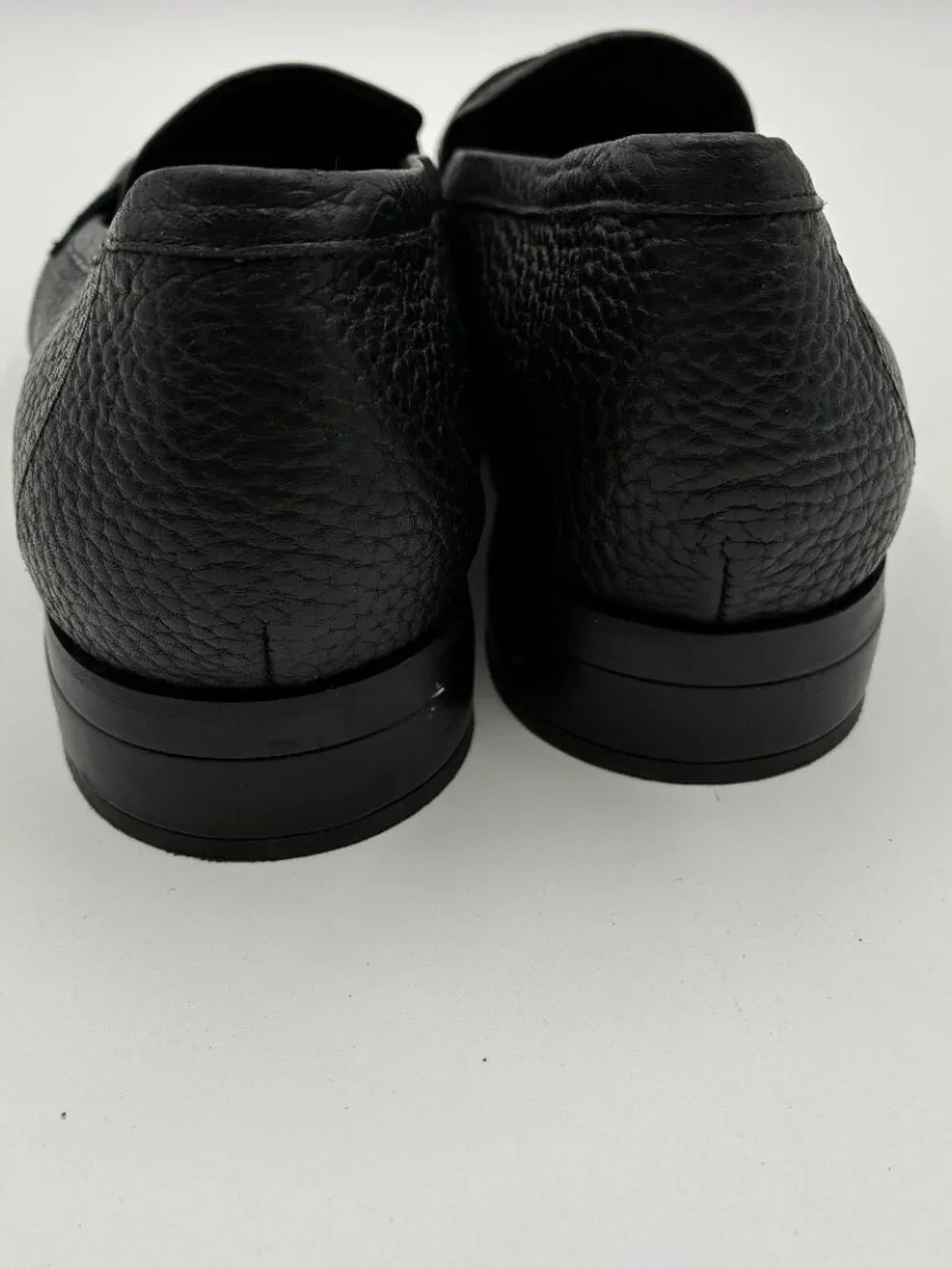 Vionic Shoes Black Pebbled Leather Sellah Loafers Slip On Flats